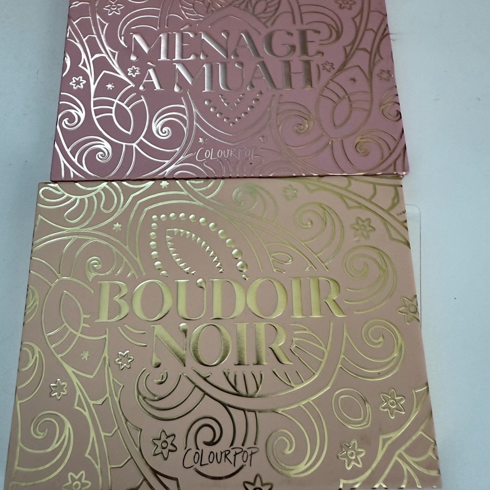 ColourPop Menage A Muah and Boudoir Noir Eyeshadow Palettes